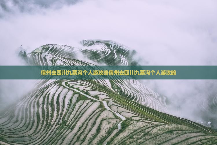 宿州去四川九寨沟个人游