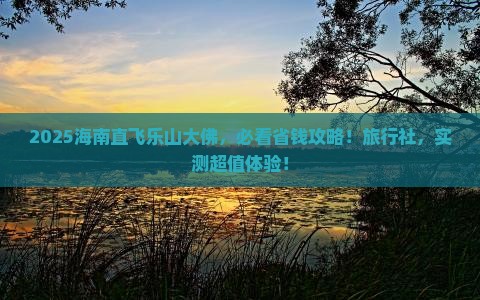 海南省直辖去四川乐山大佛旅行社
