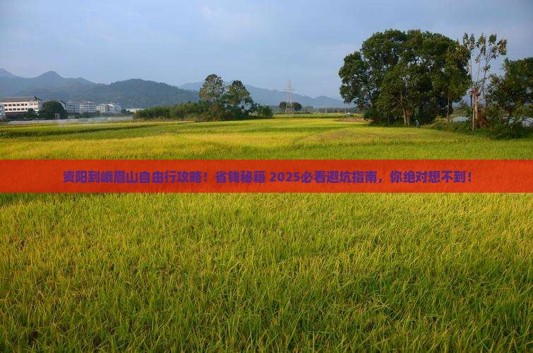 资阳到四川峨眉山自由行