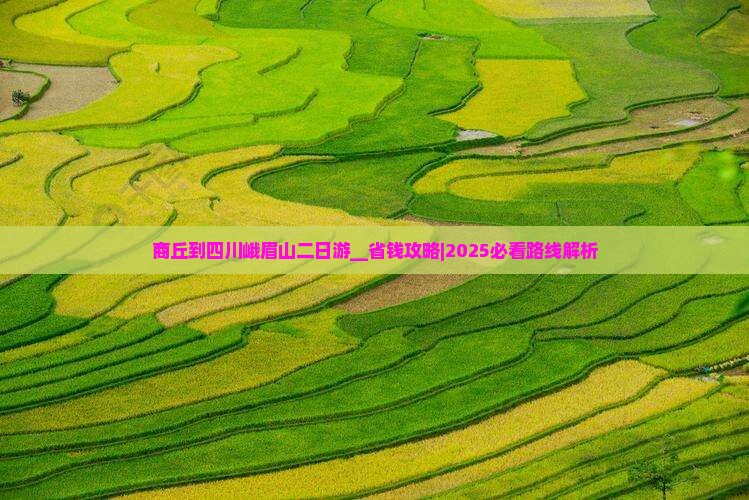 商丘到四川峨眉山二日游