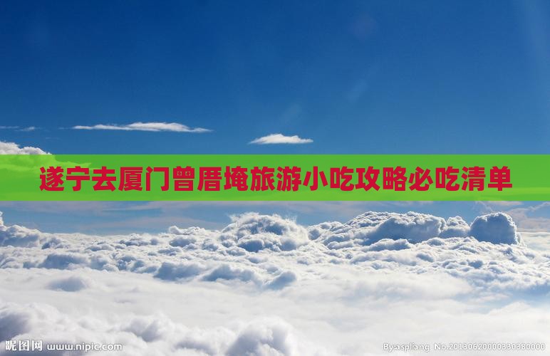 遂宁去厦门曾厝埯旅游小吃