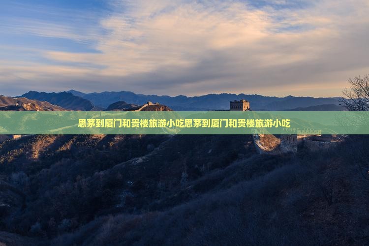 思茅到厦门和贵楼旅游小吃
