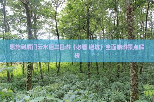 恩施去厦门云水谣三日游