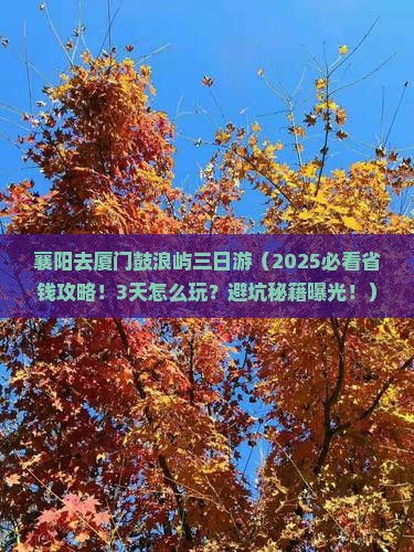 襄阳去厦门鼓浪屿三日游 襄阳去厦门鼓浪屿三日游