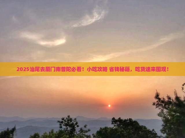 汕尾去厦门南普陀旅游小吃