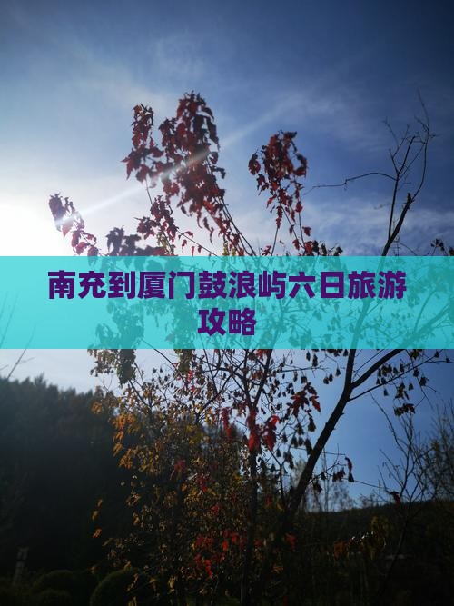 南充到厦门鼓浪屿六日游
