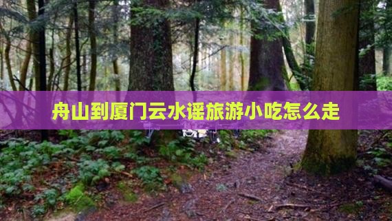 舟山到厦门云水谣旅游小吃