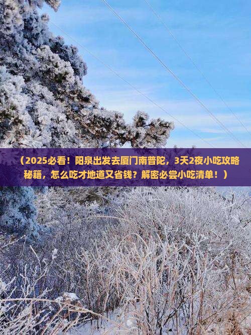阳泉到厦门南普陀旅游小吃