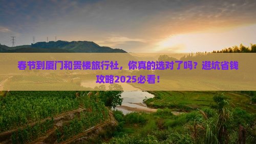 春节到厦门和贵楼旅行社