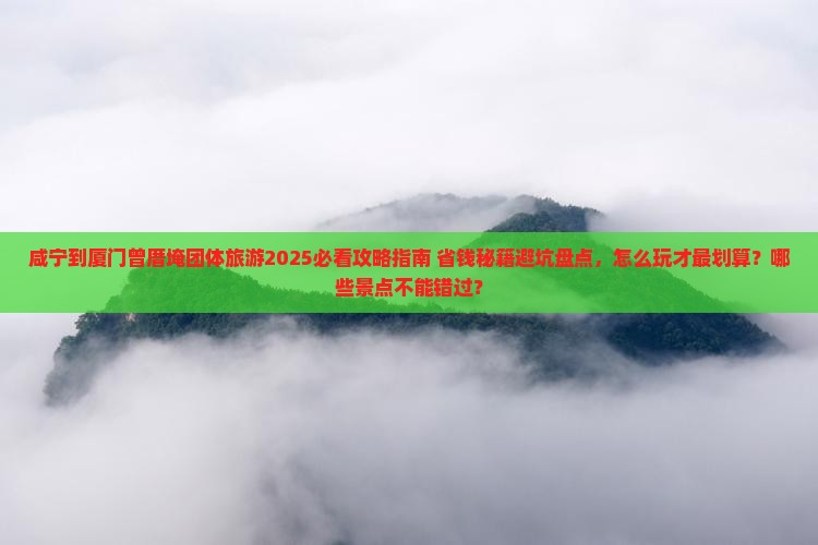 咸宁到厦门曾厝埯团体旅游