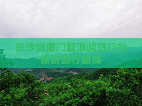 长沙到厦门鼓浪屿旅行社