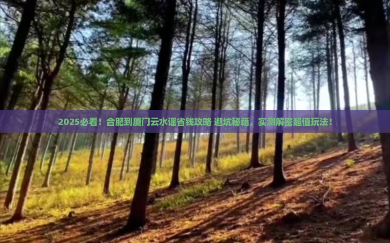 合肥到厦门云水谣攻略