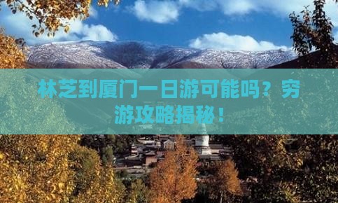林芝到厦门一日