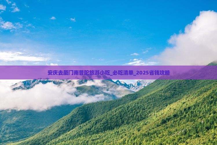 安庆去厦门南普陀旅游小吃