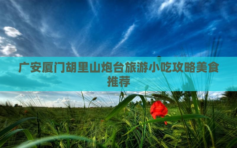 广安去厦门胡里山炮台旅游小吃