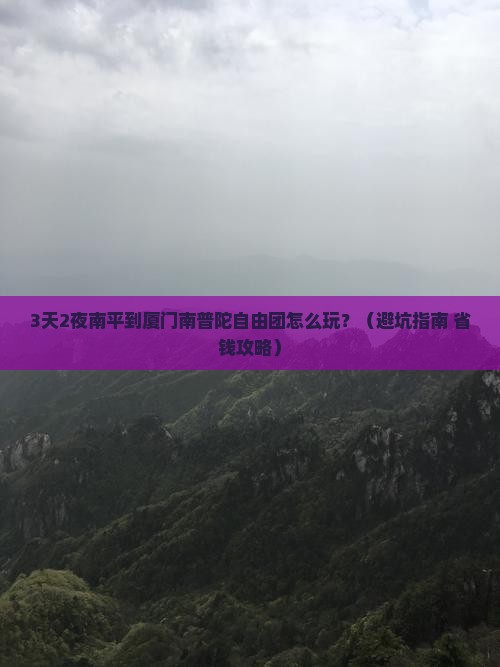 南平到厦门南普陀自由团