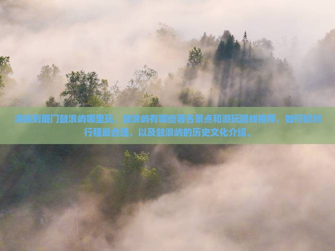 清徐到厦门鼓浪屿哪里玩