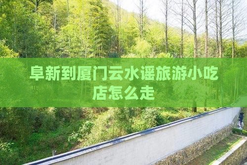 阜新到厦门云水谣旅游小吃