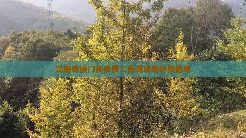 沈阳去厦门和贵楼二日游