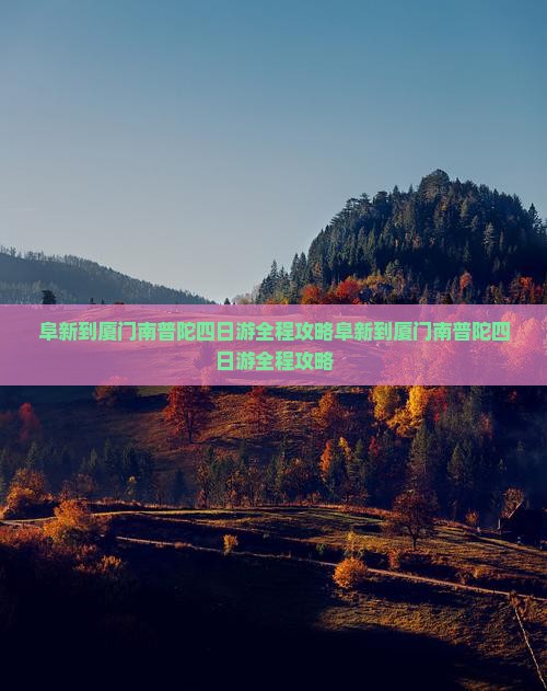 阜新到厦门南普陀四日游