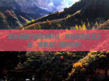 巢湖去厦门毓园旅行社