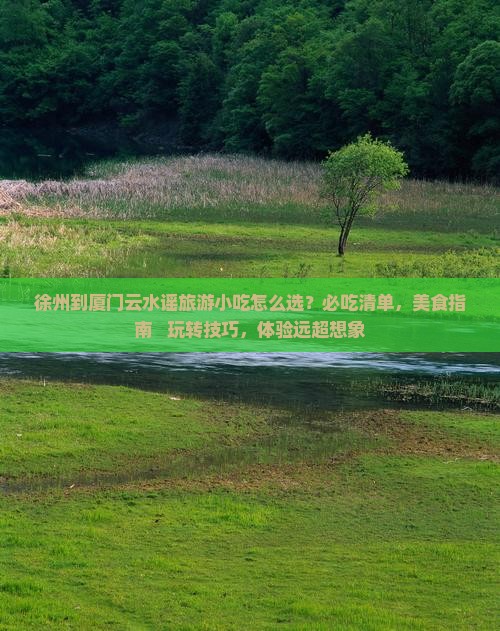 徐州到厦门云水谣旅游小吃