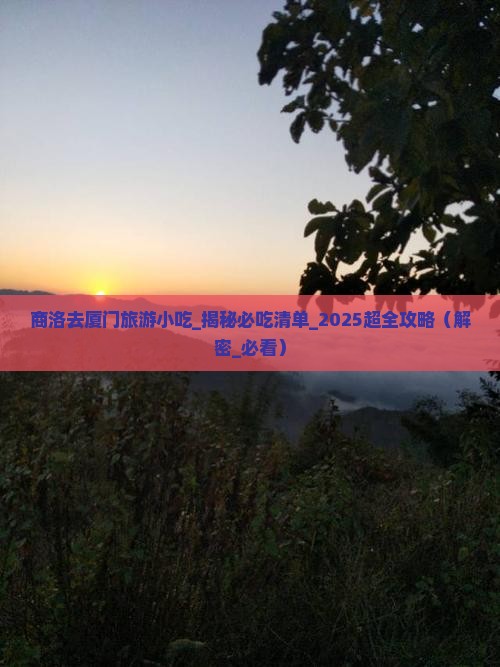 商洛去厦门旅游小吃