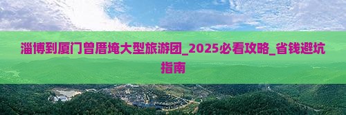 淄博到厦门曾厝埯大型旅游团