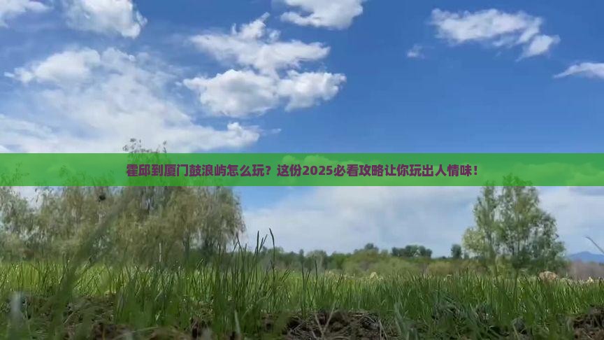 霍邱到厦门鼓浪屿哪里玩