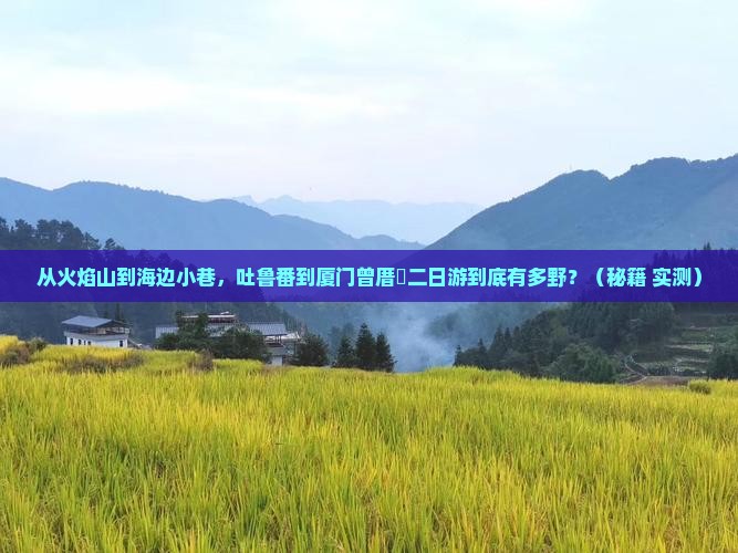 吐鲁番到厦门曾厝埯二日游
