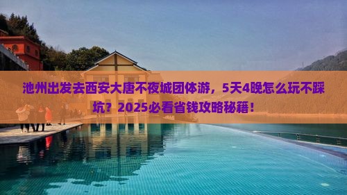 池州去西安大唐不夜城团体旅游