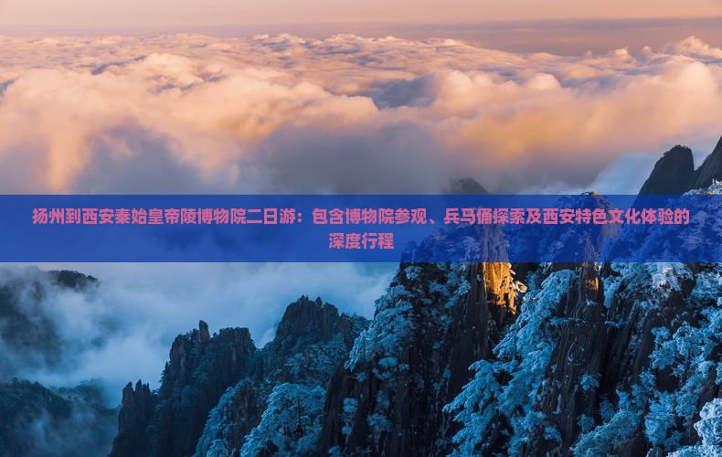 扬州到西安秦始皇帝陵博物院二日游