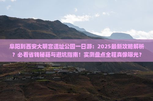 阜阳到西安大明宫国家遗址公园一日游