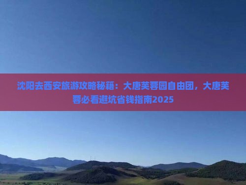 沈阳去西安大唐芙蓉园自由团