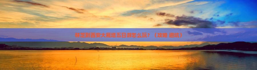 林芝到西安大雁塔五日游