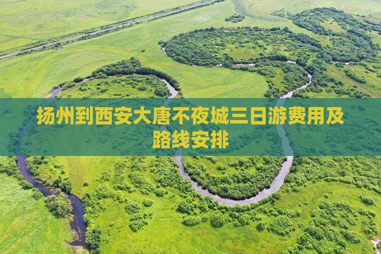 扬州到西安大唐不夜城三日游