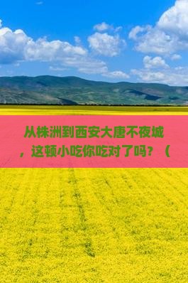 株洲到西安大唐不夜城旅游小吃