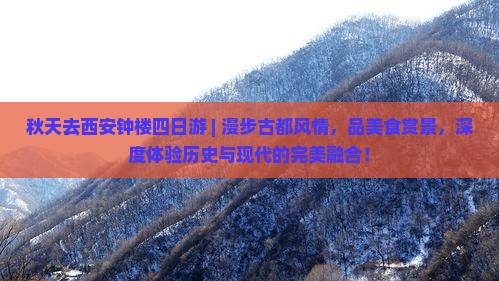 秋天去西安钟楼四日游