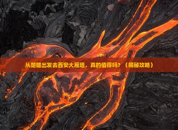 楚雄去西安大雁塔一日游