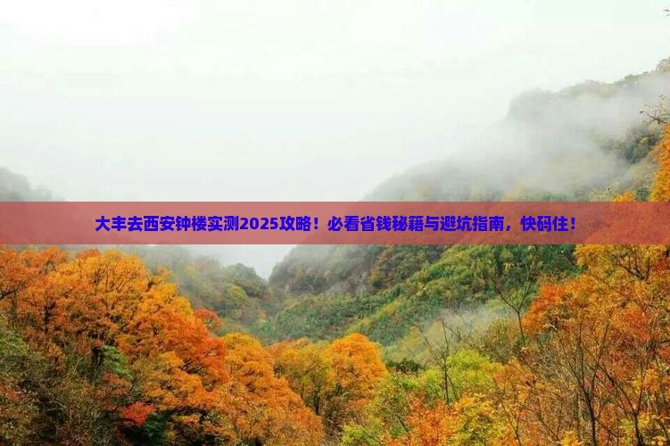 大丰去西安钟楼景点