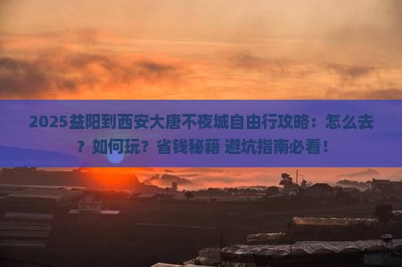 益阳到西安大唐不夜城自由行