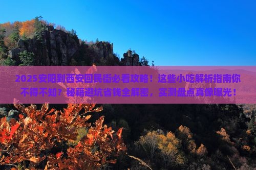 安阳到西安回民街旅游小吃