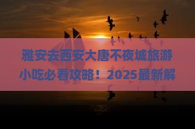 雅安去西安大唐不夜城旅游小吃