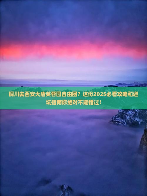 铜川去西安大唐芙蓉园自由团