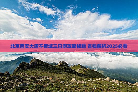 北京去西安大唐不夜城三日游