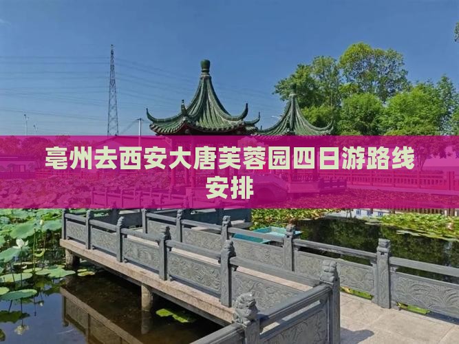 亳州去西安大唐芙蓉园四日游