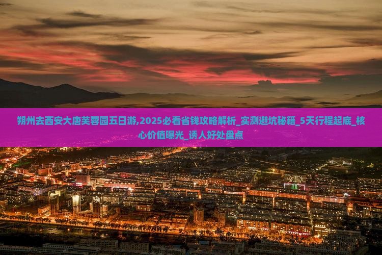 朔州去西安大唐芙蓉园五日游