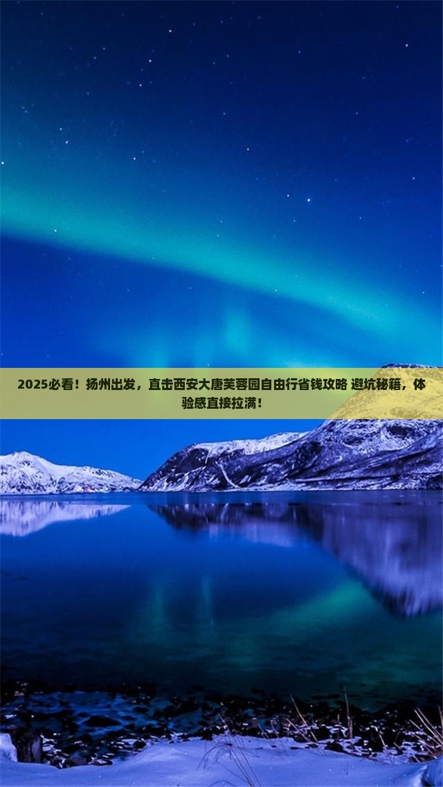 扬州去西安大唐芙蓉园自由团