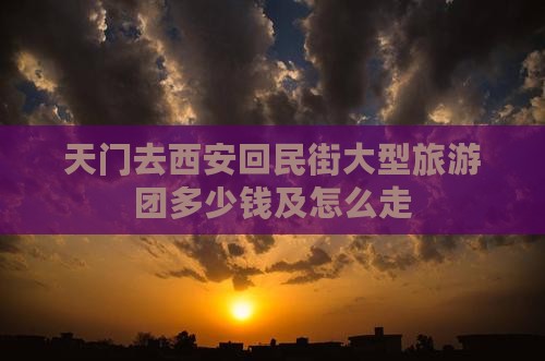 天门去西安回民街大型旅游团