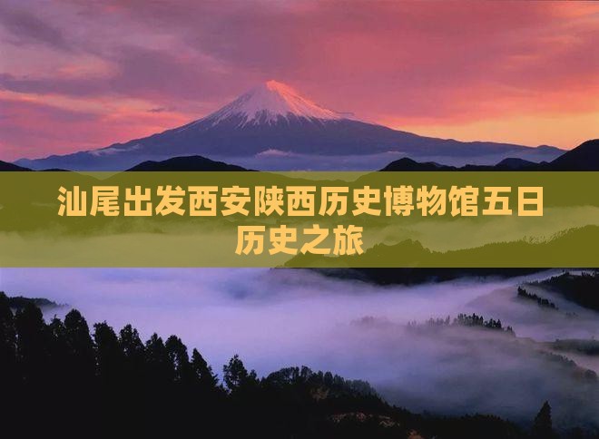 汕尾去西安陕西历史博物馆五日游
